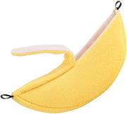 Banana Bed House, Hammock for Small Animal, Warm Bed House, Cage Nest for Sugar Glider Hamster Small Bird Pet (Banana)