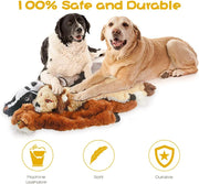 Dog Squeaky Chew Toys No Stuffing Soft Plush for Small Medium Large Breed
