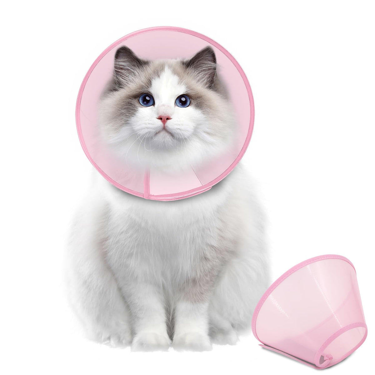 Supet Dog Cone Collar to Stop Licking, Comfortable Elizabeth Recovery Collar for Large Medium Dogs After Surgery, Soft Pet Neck Head Cone Alternative（L）