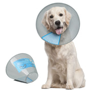 Supet Dog Cone Collar to Stop Licking, Comfortable Elizabeth Recovery Collar for Large Medium Dogs After Surgery, Soft Pet Neck Head Cone Alternative（L）