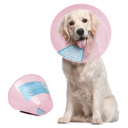 Supet Dog Cone Collar to Stop Licking, Comfortable Elizabeth Recovery Collar for Large Medium Dogs After Surgery, Soft Pet Neck Head Cone Alternative（L）