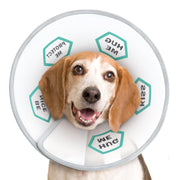 Supet Dog Cone Collar to Stop Licking, Comfortable Elizabeth Recovery Collar for Large Medium Dogs After Surgery, Soft Pet Neck Head Cone Alternative（L）