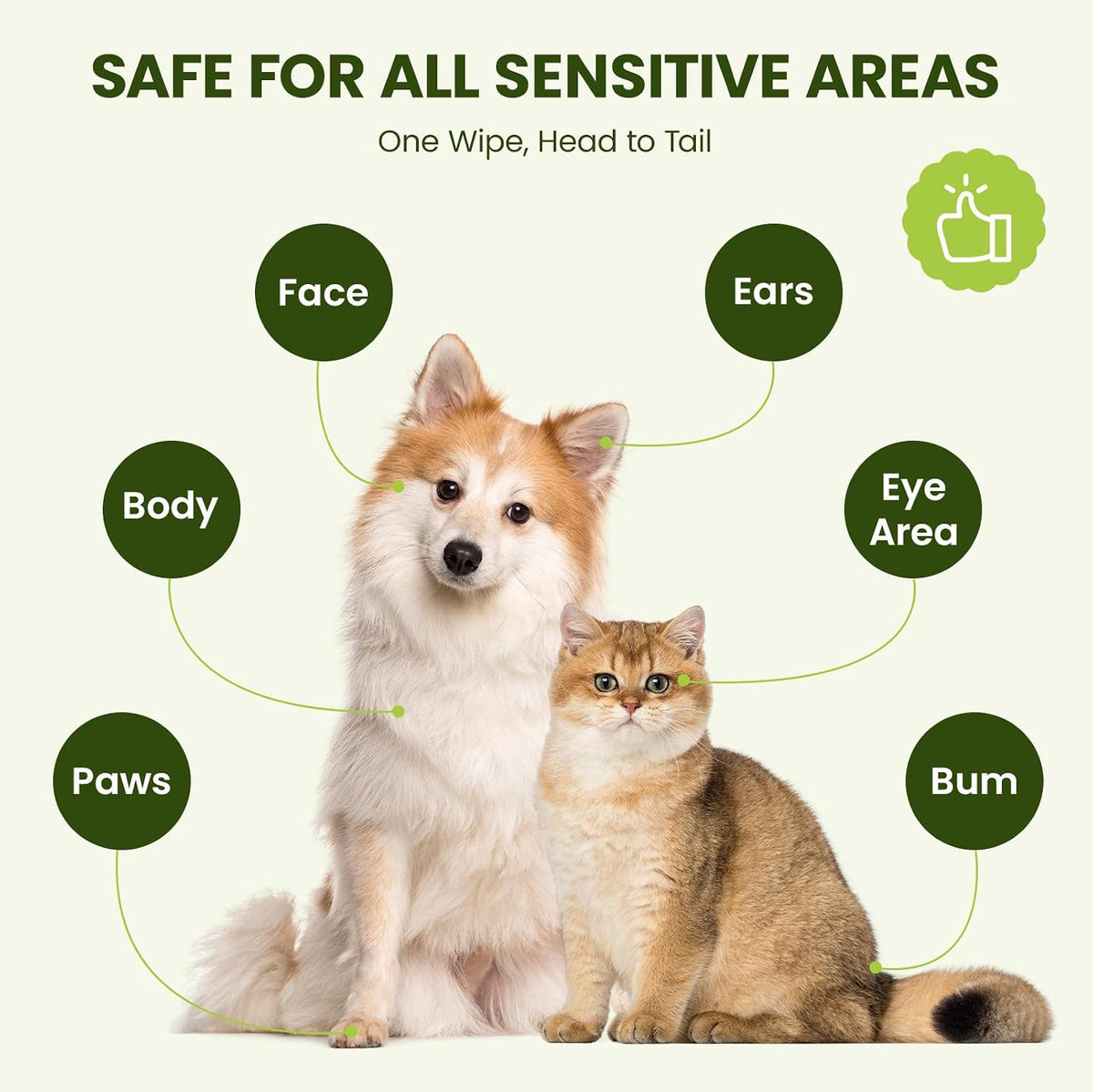 Hypoallergenic Pet Wipes for Dogs, Cats & Small Animals, 400 Coun