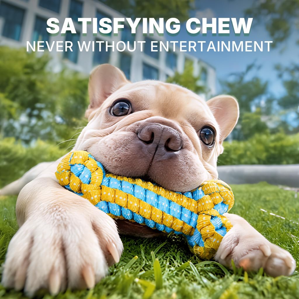 Dog Chew Toys, Puppy Teething Toys, Handwoven Puppy Toys to Keep Them Busy