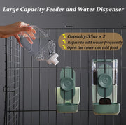 Kenond 35oz Rabbit Food Bowl,Bunny Water Dispenser,Feeders Waterer for Cage