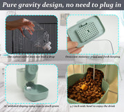 Kenond 35oz Rabbit Food Bowl,Bunny Water Dispenser,Feeders Waterer for Cage