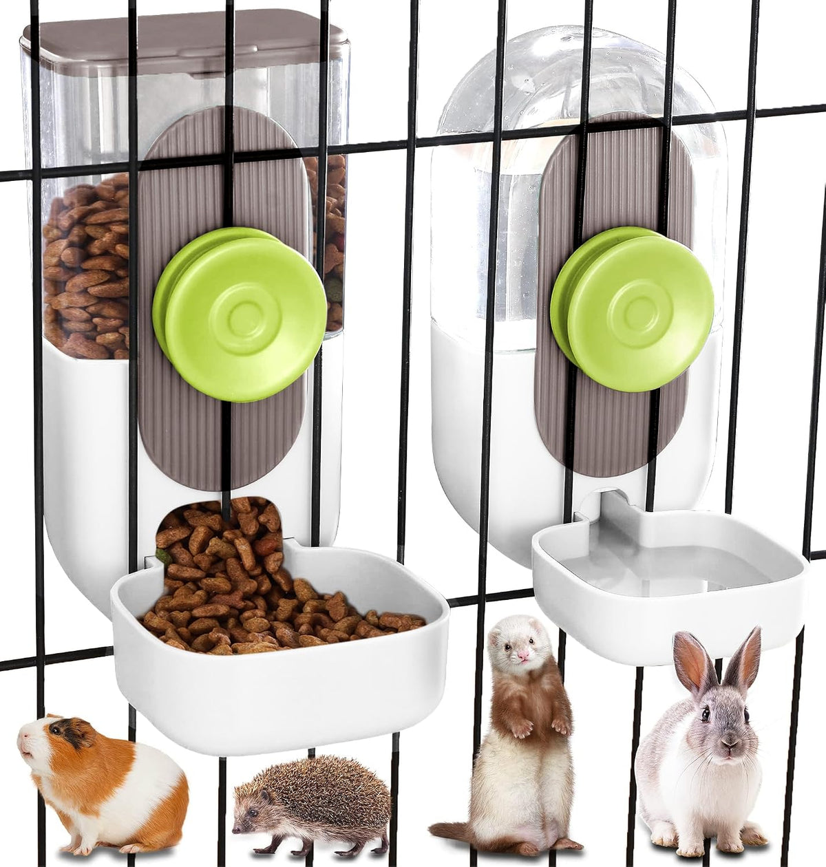 35oz Rabbit Food Bowl,Bunny Water Dispenser,Feeders Waterer for Cage