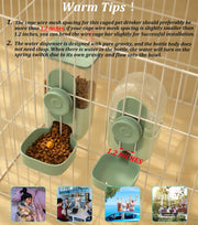 Kenond 35oz Rabbit Food Bowl,Bunny Water Dispenser,Feeders Waterer for Cage