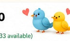 Two cheerful pet birds