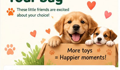 Happy puppies asking you to find another treat for your pet